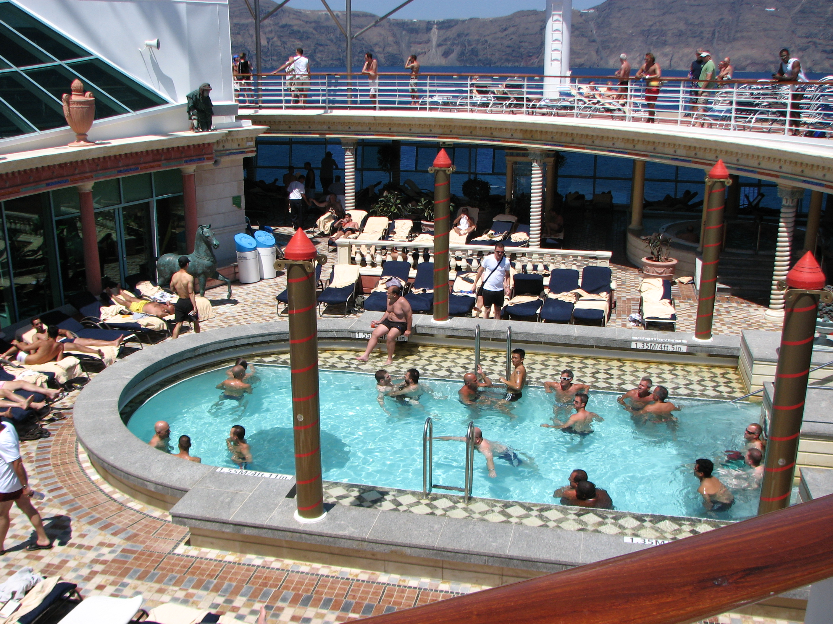 Barcelona - Rom Kreuzfahrt 2008 - Das Pooldeck