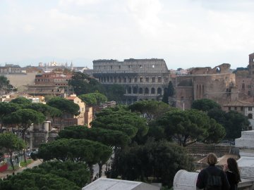 View from the National Monument to the Colosseum