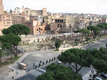 View from the National Monument to part of the Forum Romanum