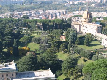 The Vatican gardens... can you spot the Pope?